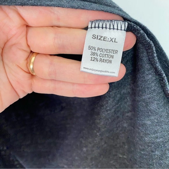 Goodlife Henley T Shirt Mens Size XL Tee Dark Grey Short Sleeve Crewneck Tshirt - Picture 6 of 9